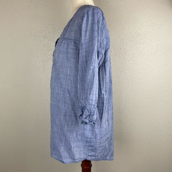 North River Half Button Down Tunic Top Size L EUC - Picture 3 of 5